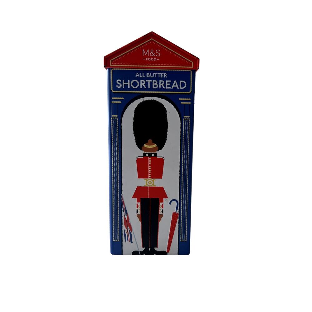 M & S Food All Butter Shortbread London Guard Tin Scottish Shortbread Tin Only